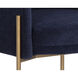 Richie Antique Brass / Danny Navy Dining Armchair